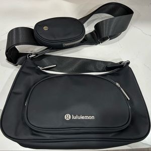 Lululemon crossbody bag with nano pouch black